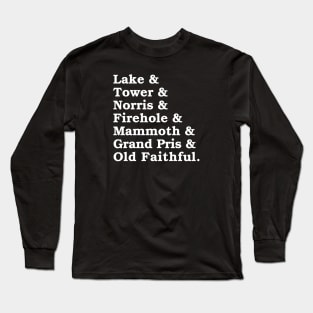 Yellowstone Landmarks Long Sleeve T-Shirt